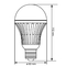 China 7w E27 A60 high lumen hollow die cast aluminum housing SMD led bulb light supplier
