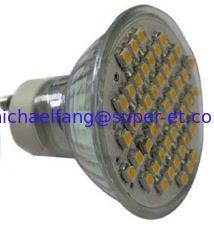 China GU10 48pcs leds 3528 SMD glass cup light home use led spot light bulb 85-265v AC supplier