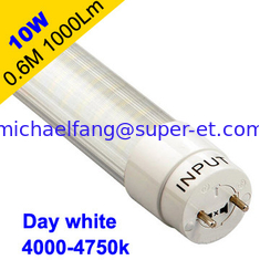China 0.6M 10W 1000Lm Day white led tube light supplier
