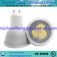 China 3w GU10 ac85-265v aluminum silver color SMD high power led spot light supplier